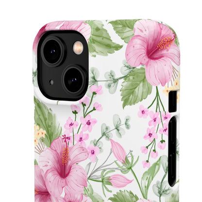 "Pink Hibiscus" | Snap Case