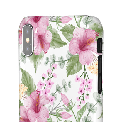 "Pink Hibiscus" | Snap Case