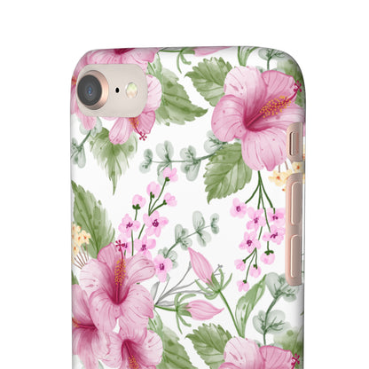 "Pink Hibiscus" | Snap Case