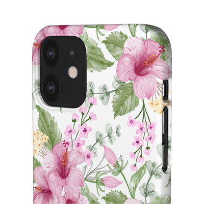 "Pink Hibiscus" | Snap Case