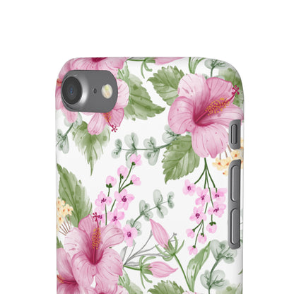 "Pink Hibiscus" | Snap Case